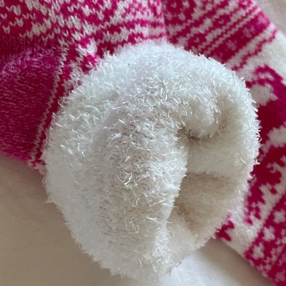Pink Fuzzy Cozy Socks - Picture 2 of 2